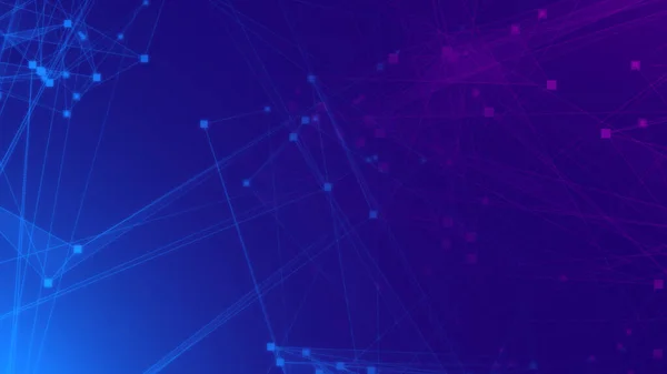 Abstract Purple Violet Blue Polygon Tech Network Connect Technology Background — Stock Photo, Image