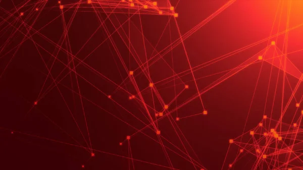 Red Tecnología Polígono Rojo Abstracto Con Fondo Tecnología Conexión Puntos —  Fotos de Stock