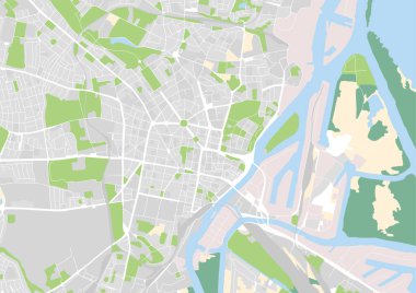 vektör şehir haritası Szczecin, Polonya 