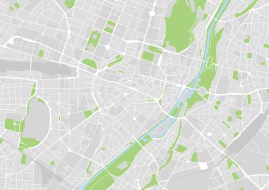 vektör şehir haritası Münih, Almanya