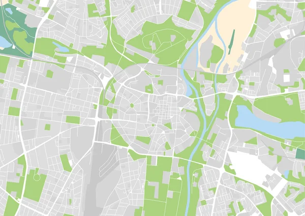 Poznan, Polonya vektör şehir haritası