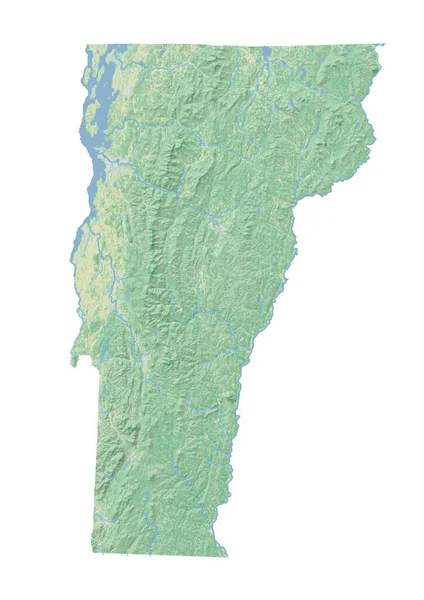 Vermont 'un yüksek çözünürlüklü topografik haritası