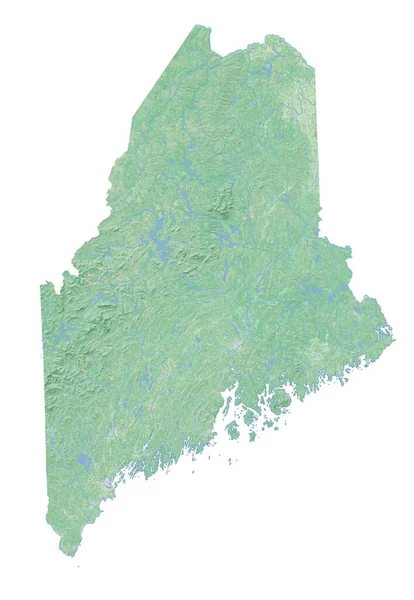 Maine 'in yüksek çözünürlüklü topografik haritası