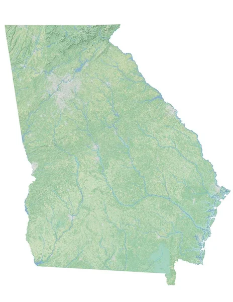 Mapa topográfico de alta resolución de Georgia —  Fotos de Stock