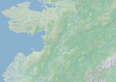 Alaska 'daki Yukon düzlüklerinin yüksek çözünürlüklü topografik haritası