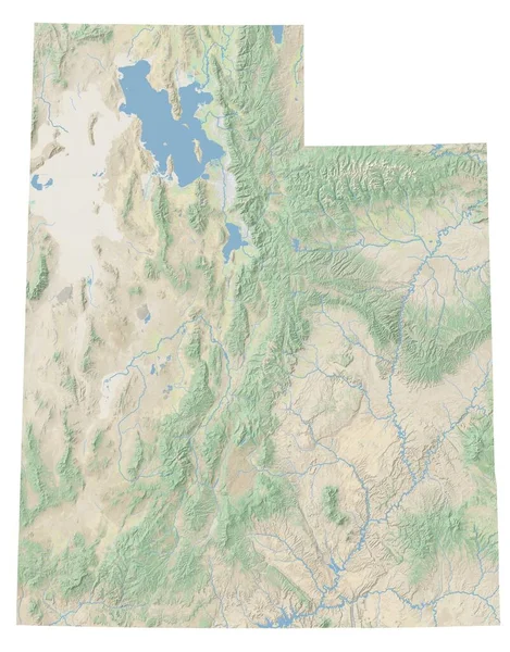 Mapa topograficzna wysokiej rozdzielczości Utah — Zdjęcie stockowe