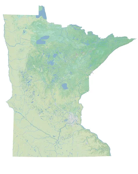 High resolution topographic map of Minnesota — Stock Photo, Image