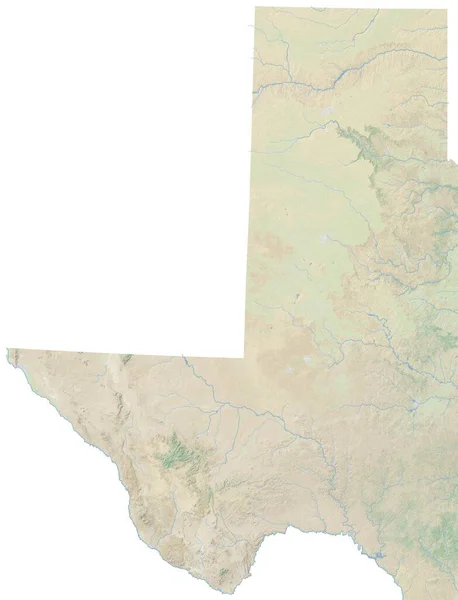 Mapa topográfico de alta resolução do oeste do Texas — Fotografia de Stock