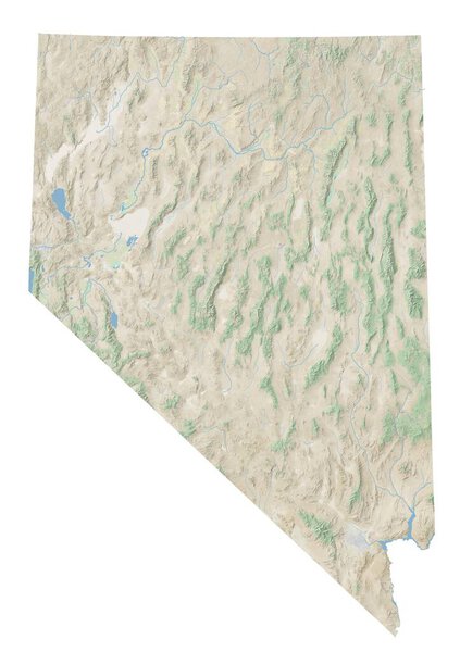 High resolution topographic map of Nevada