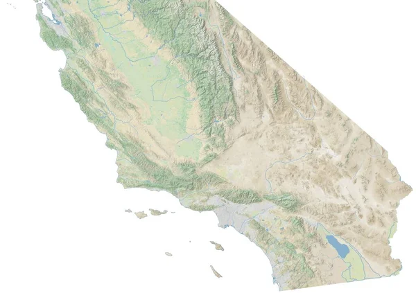 Carte topographique haute résolution du sud de la Californie — Photo