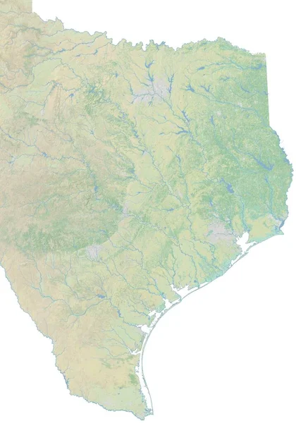 Mapa topográfico de alta resolução do leste do Texas — Fotografia de Stock