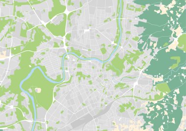 vektör şehir haritası Vilnius, Litvanya