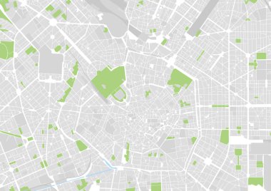 vektör şehir haritası Milan, İtalya