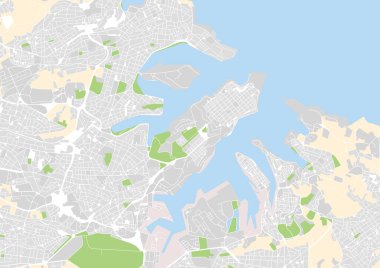 vektör şehir haritası Valetta, Malta