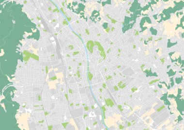 vektör şehir haritası Graz, Avusturya