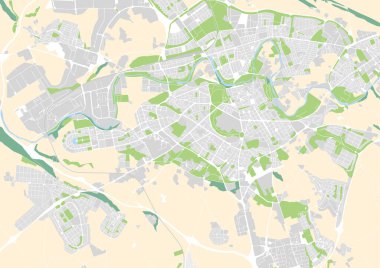 vektör şehir haritası Pamplona, İspanya