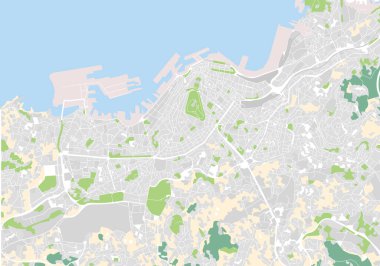 vektör şehir haritası Vigo, İspanya