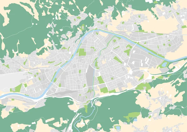 vektör şehir haritası Innsbruck, Avusturya