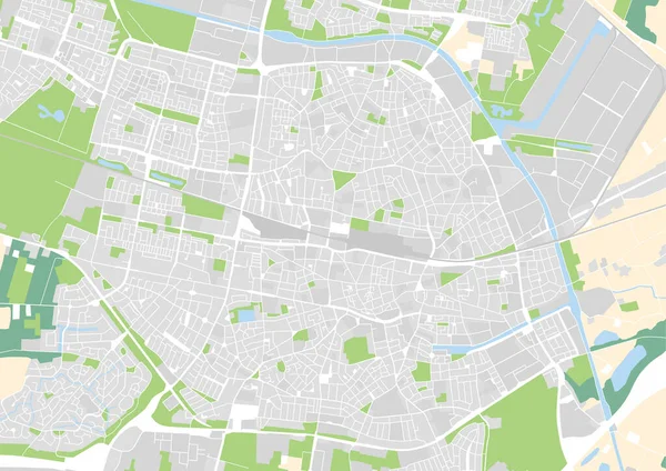 Vektor Stadtplan von Tilburg, Niederlande — Stockvektor