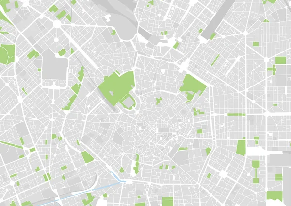 Vektor Stadtplan von Mailand, Italien — Stockvektor