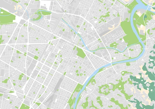 Vektor Stadtplan von Torino, Italien — Stockvektor