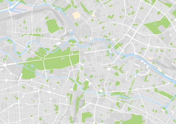 vektör şehir haritası Berlin, Almanya