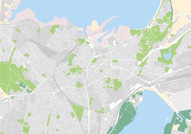 Tallinn, Estonya vektör şehir haritası