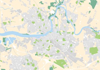 vektör şehir haritası Limerick, İrlanda