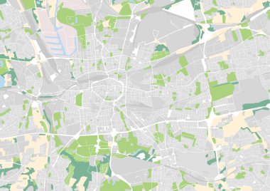 vektör şehir haritası Dortmund, Almanya