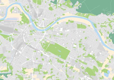 vektör şehir haritası Dresden, Almanya