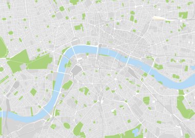 vektör şehir haritası Londra, İngiltere