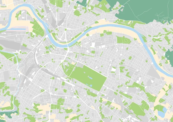 Vektor Stadtplan von Dresden, Deutschland — Stockvektor