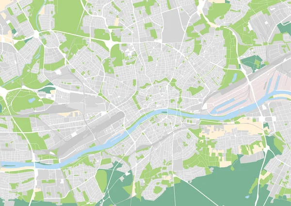 Frankfurt am Main, Almanya vektör şehir haritası