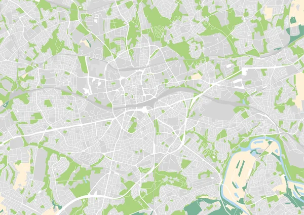 Bochum, Almanya 'nın vektör şehir haritası — Stok Vektör