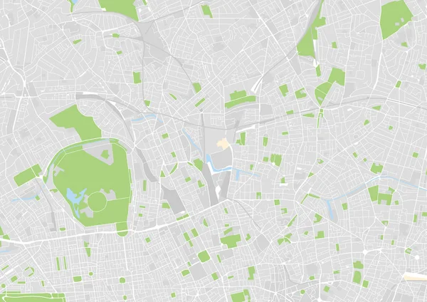 Kuzey Londra 'nın vektör şehir haritası, İngiltere