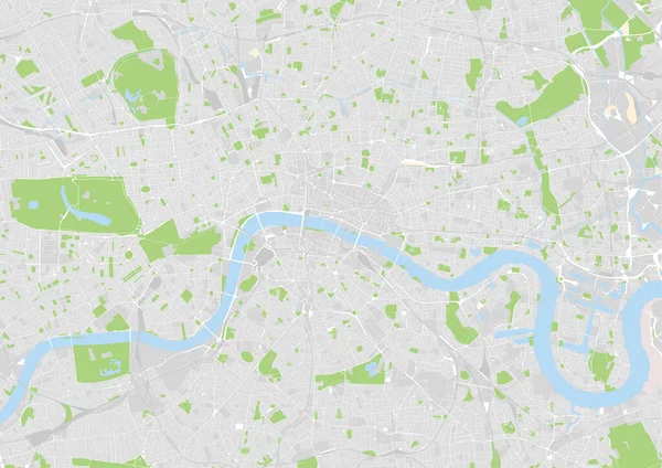 Londra merkezinin vektör şehir haritası, Birleşik Krallık