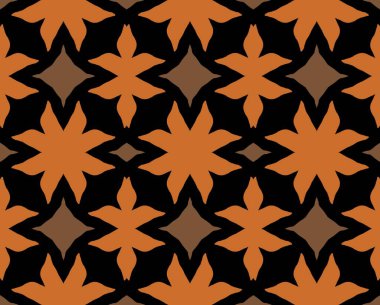 Soyut turuncu çiçekler pürüzsüz desen arkaplanı. 