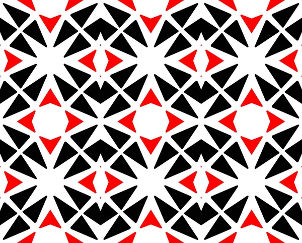 Soyut Siyah Kırmızı Üçgen Geometrik Pürüzsüz Tekrarlama Deseni — Stok fotoğraf