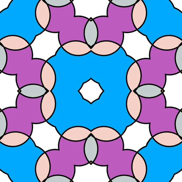要旨青ピンク幾何学的なシームレスな繰り返しパターンの背景 — ストック写真