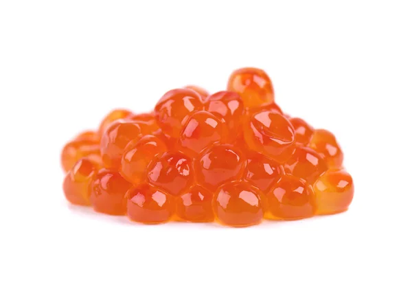 Red caviar close-up isolated on white background. Salmon caviar — Stock Photo, Image