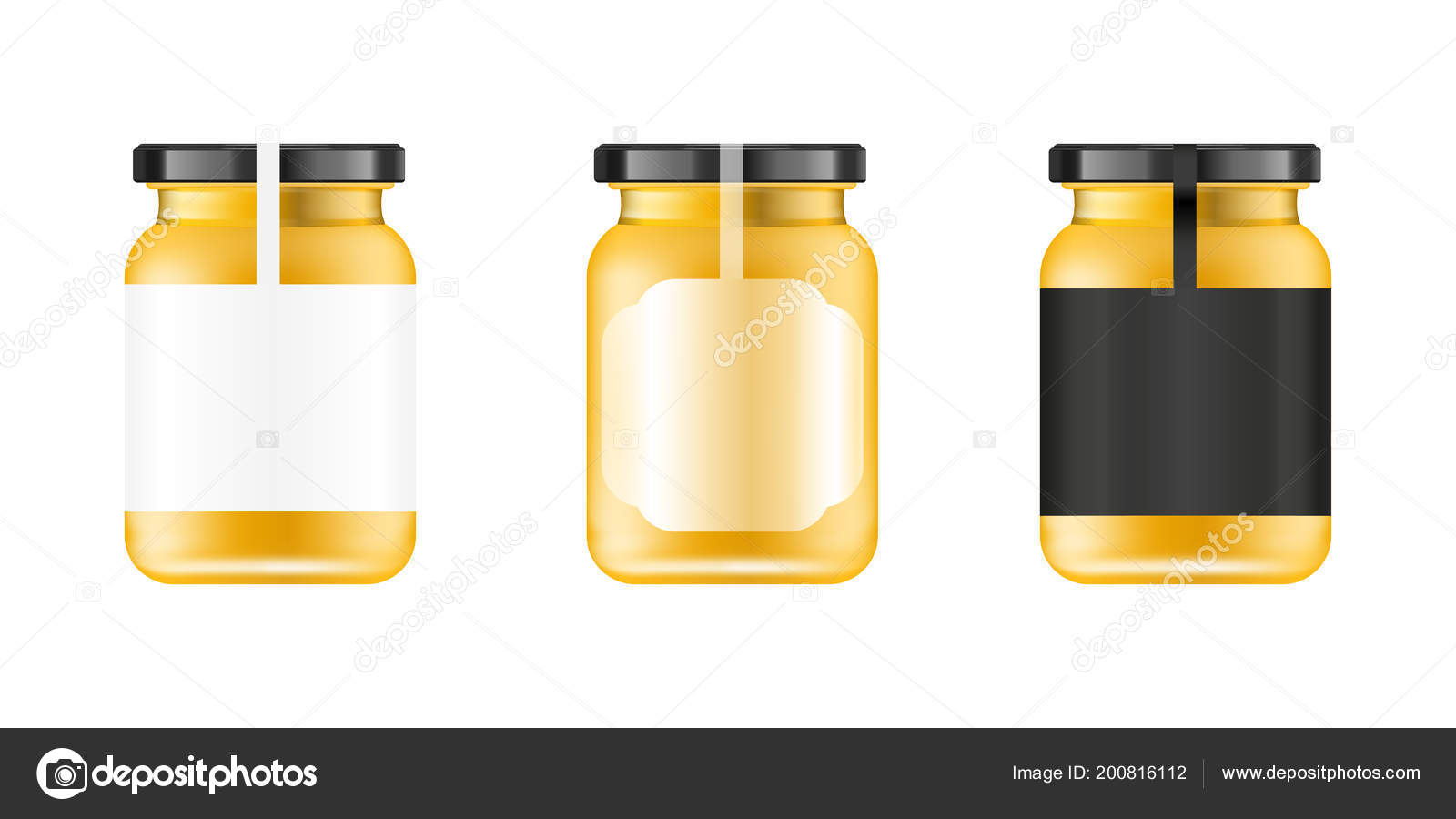Download Realistic Glass Jar Food Bank Sause Packaging Design Mock Up Glass Jar With Design Label Or Badges Vector Illustrations Vector Image By C Vandycandy Vector Stock 200816112