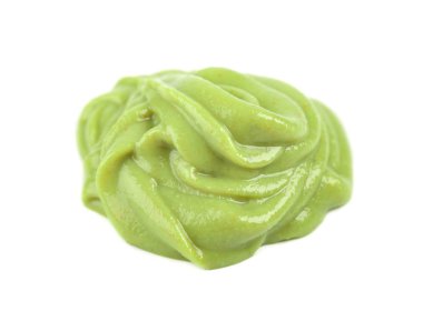 Beyaz bir arka plan üzerinde izole Wasabi sosu. Asyalı sıcak sos.