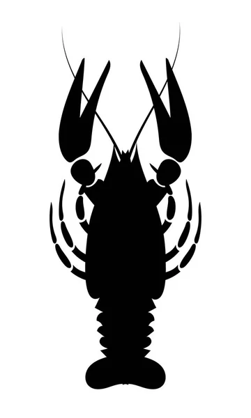 Crayfish icon. River lobster, langoustine or crustacean delicacies isolated on white background. Seafood design. Vector illustration. — Stock Vector