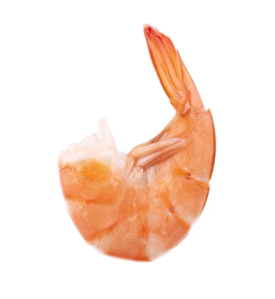 Camarão cozido vermelho ou camarão tigre isolado sobre fundo branco — Fotografia de Stock