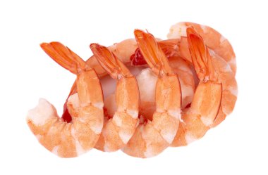 Kırmızı kaplan beyaz arka plan üzerinde izole karides pişmiş