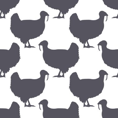 Türkiye siluet seamless modeli. Hindi eti. Gıda paketleme ya da kasap dükkanı tasarım için arka plan. Vektör çizim.