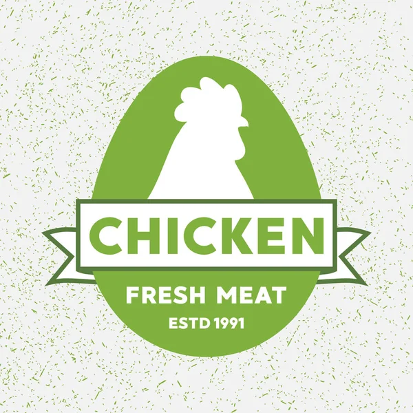 Logo pollo Premium. Etichette, distintivi ed elementi di design. Stile retrò organico. Illustrazione vettoriale . — Vettoriale Stock