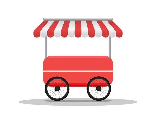 Creative street cart or shop. Fast food truck concept. Street food vehicles, truck, van. Fast food delivery. Flat design style. Vector illustration.