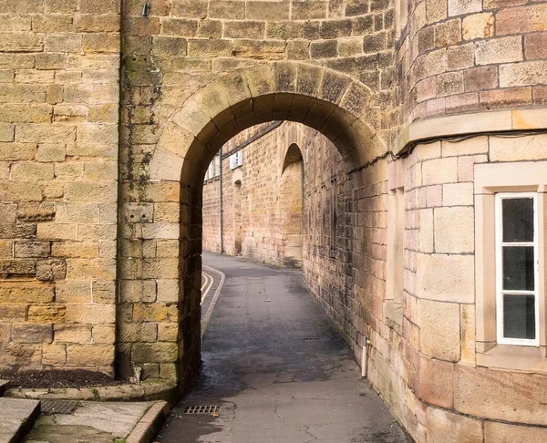 Antiguo Arco Acera Piedra Belper Derbyshire Reino Unido — Foto de Stock