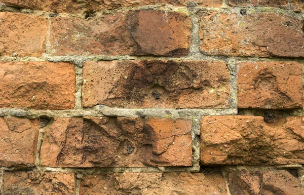 Bullet holes in an old firing range brick wall